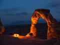 夜色下的石拱门:美国拱门国家公园